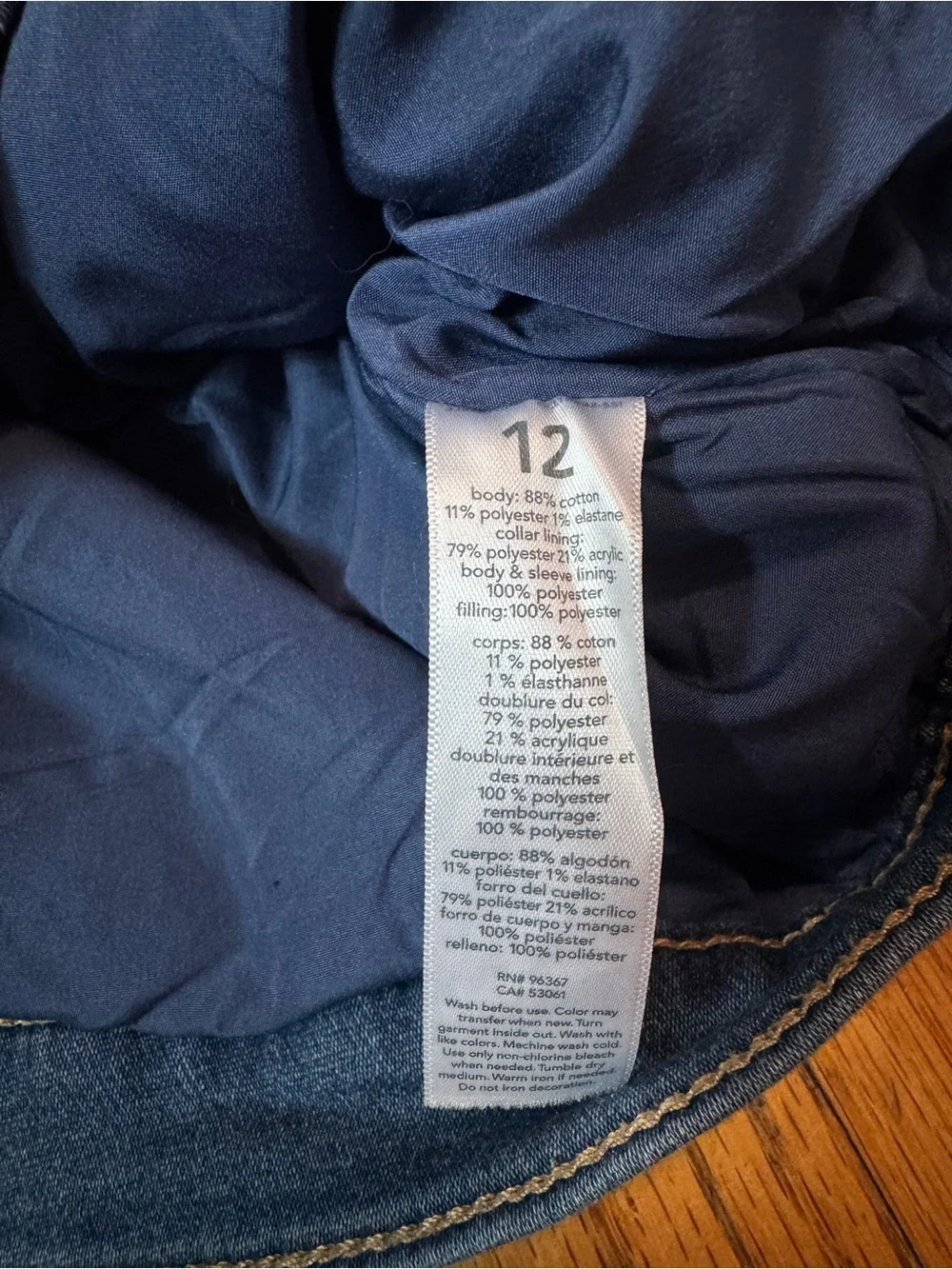 OshKosh B'gosh Kids' Blue Denim Lined Jacket